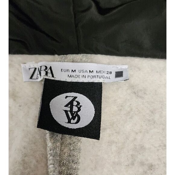 Zara Trafuluc combination sweatshirt gray/Black Size Medium - Picture 6 of 7